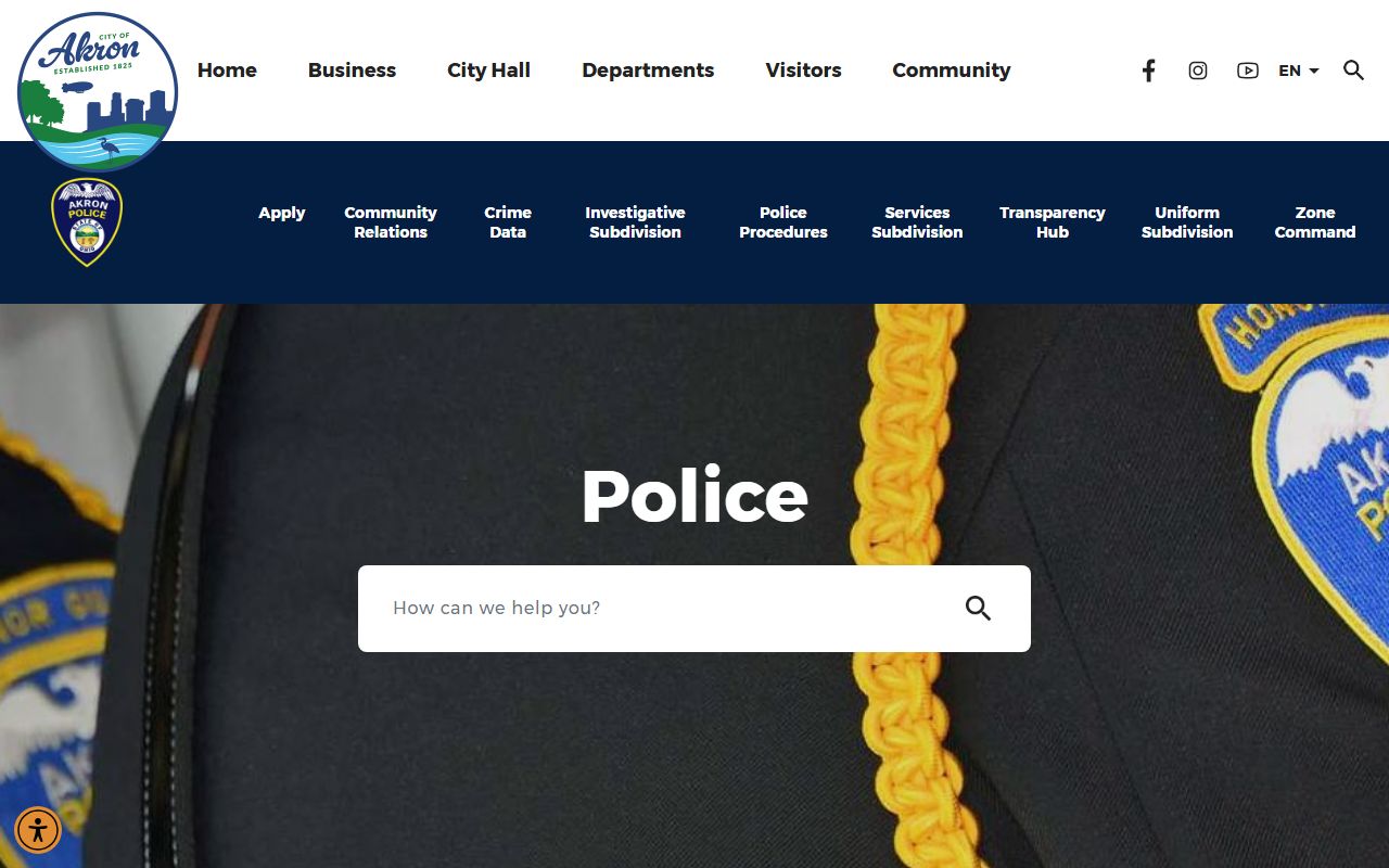 Akron inmate population police department page