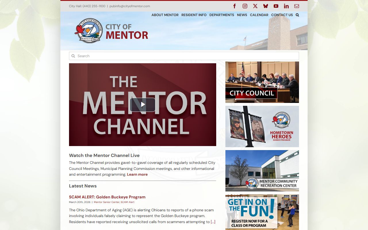 Mentor inmate population city official website