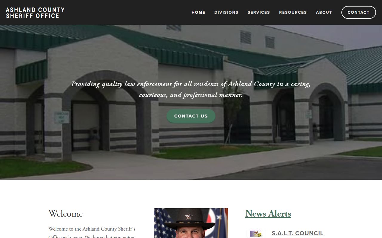 Ashland County inmate population sheriff office website