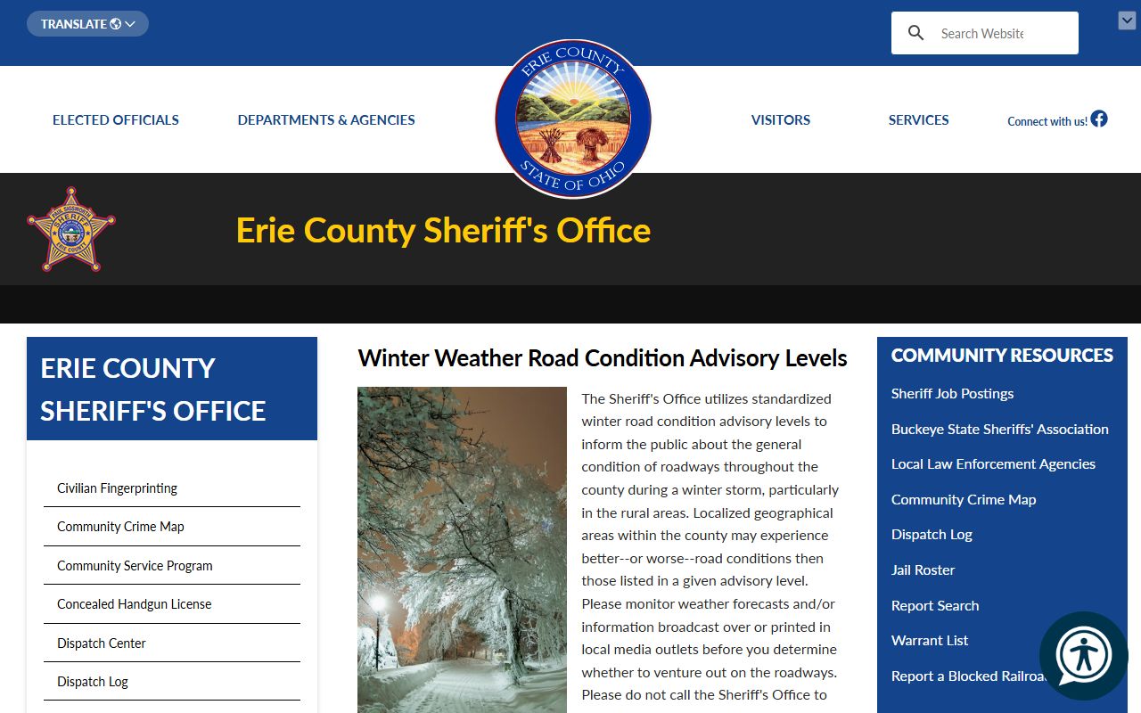 Erie County inmate population sheriff website
