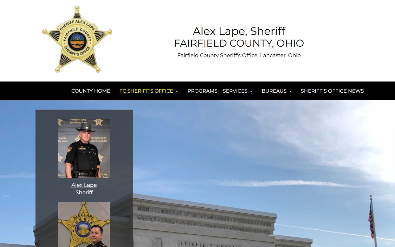 Fairfield County inmate population sheriff office website