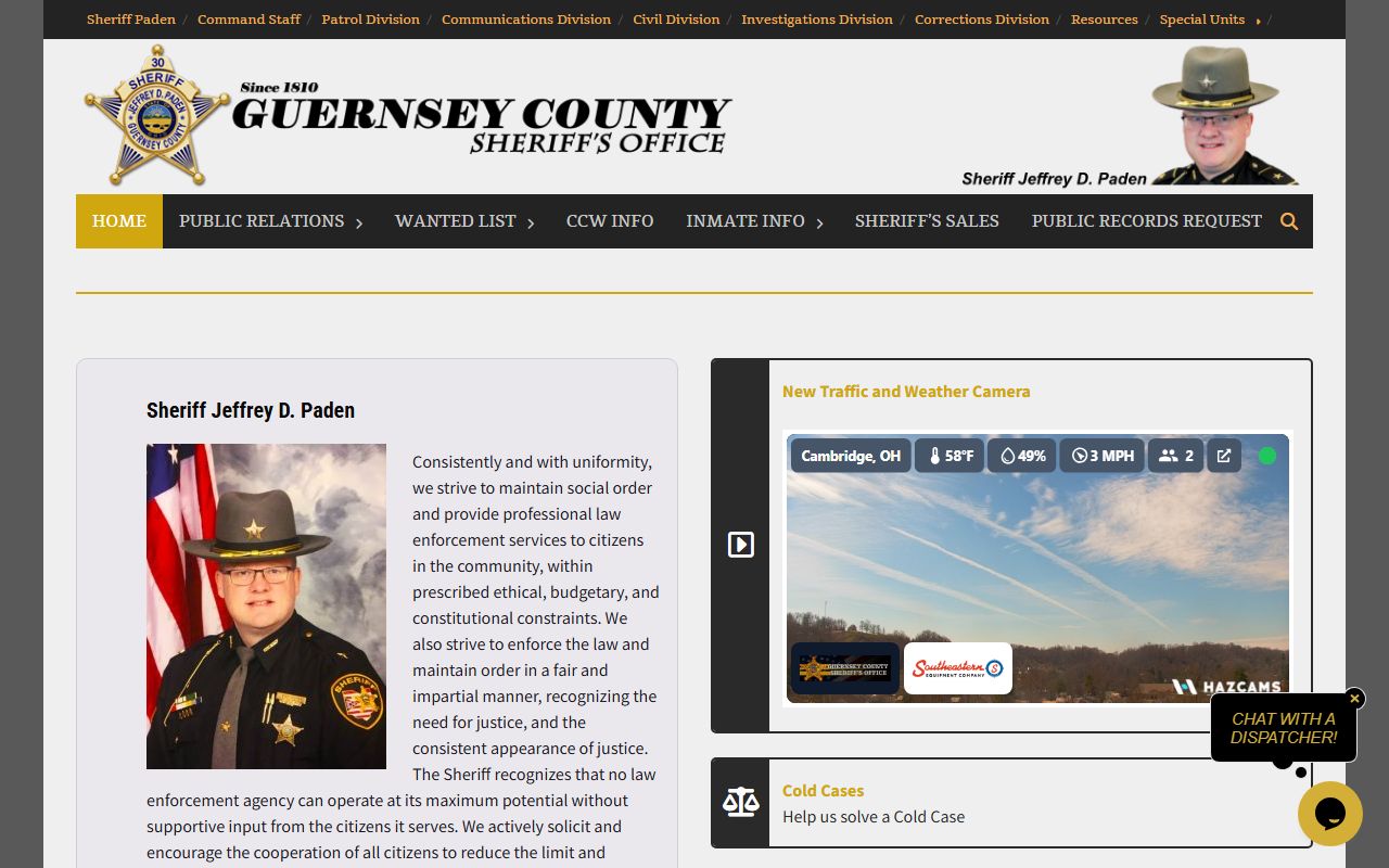 Guernsey County inmate population sheriff website