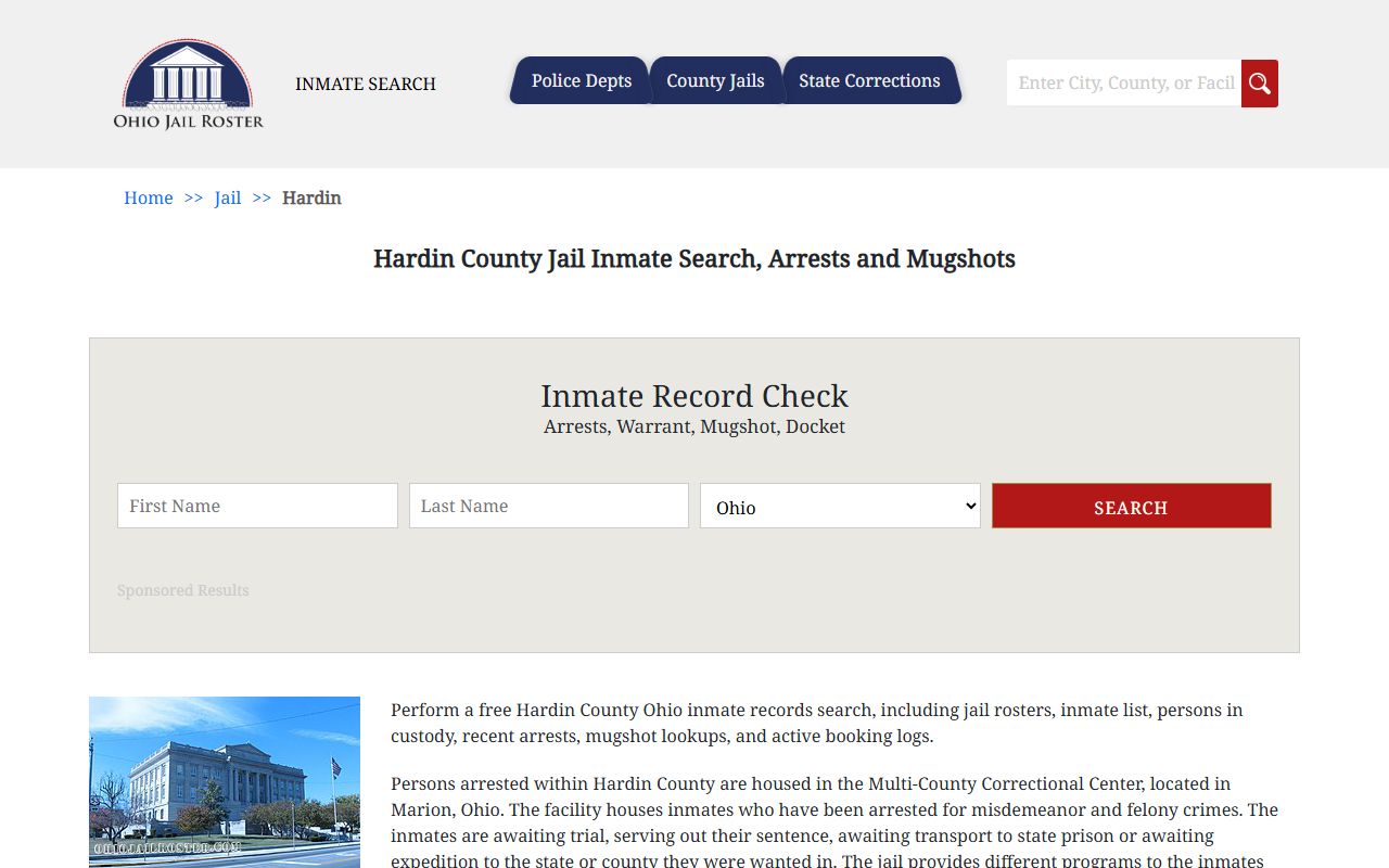 Hardin County inmate population jail roster