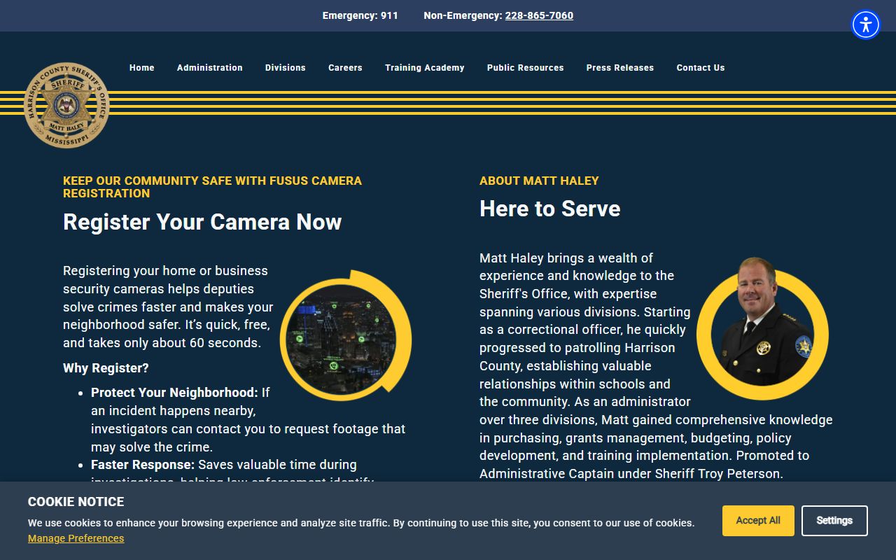 Harrison County inmate population sheriff website