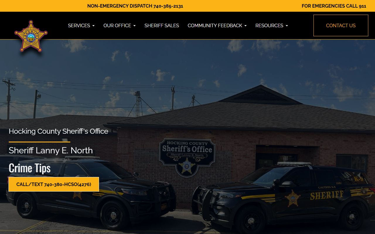 Hocking County inmate population sheriff website