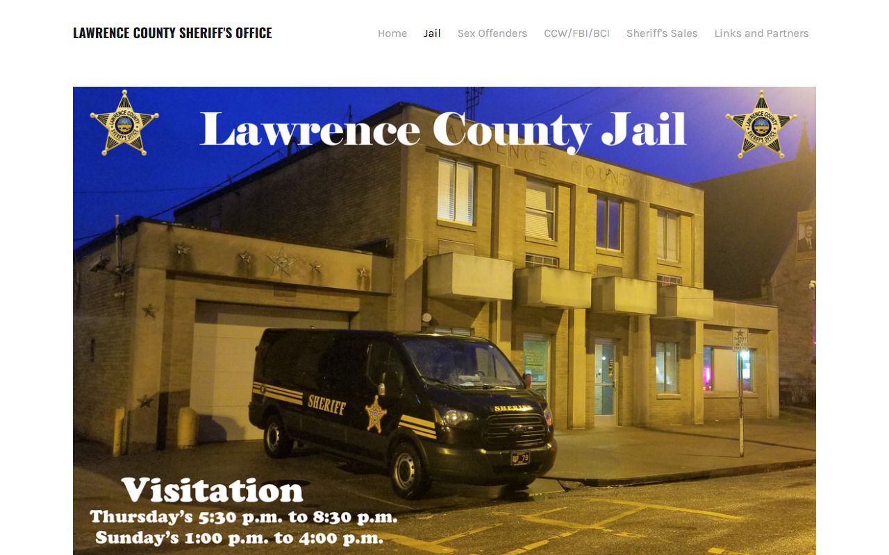Lawrence County inmate population jail information page