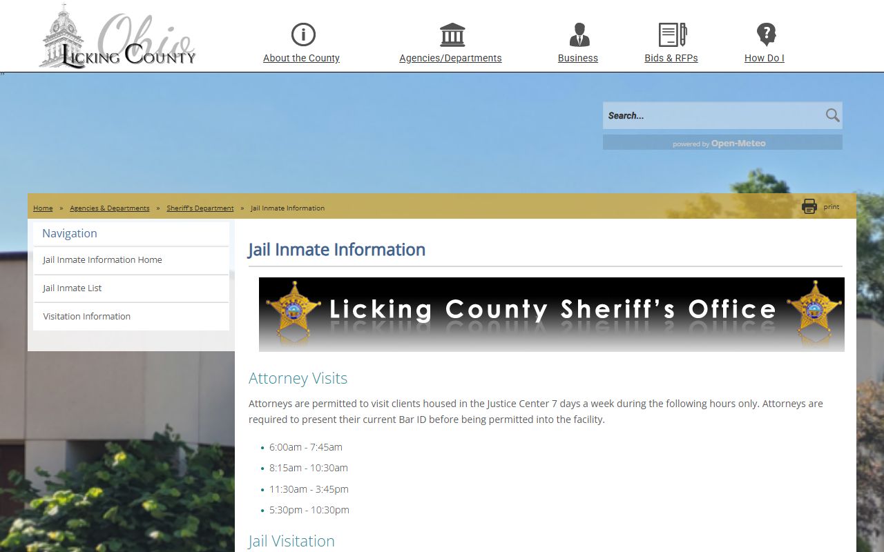 Newark inmate population Licking County Justice Center