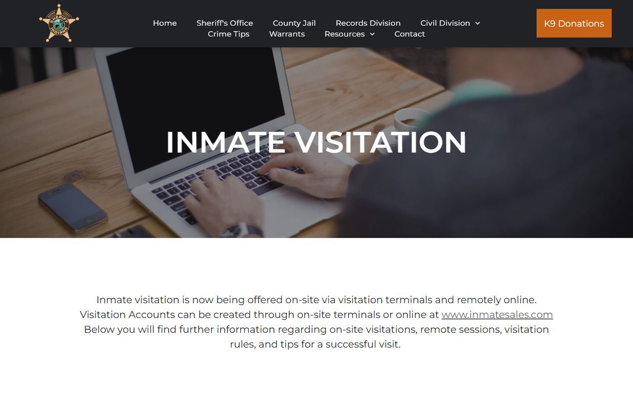 Madison County inmate population visitation page