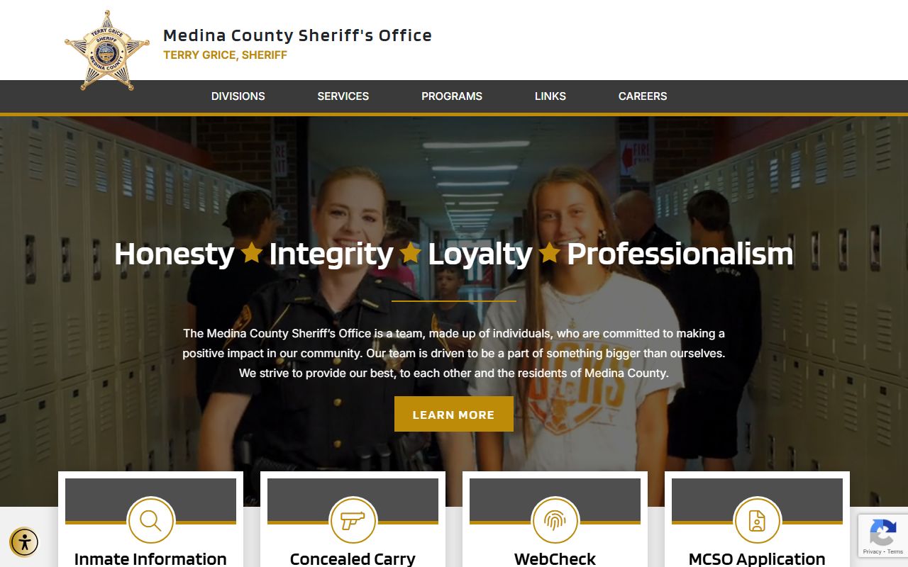 Medina County inmate population sheriff office homepage
