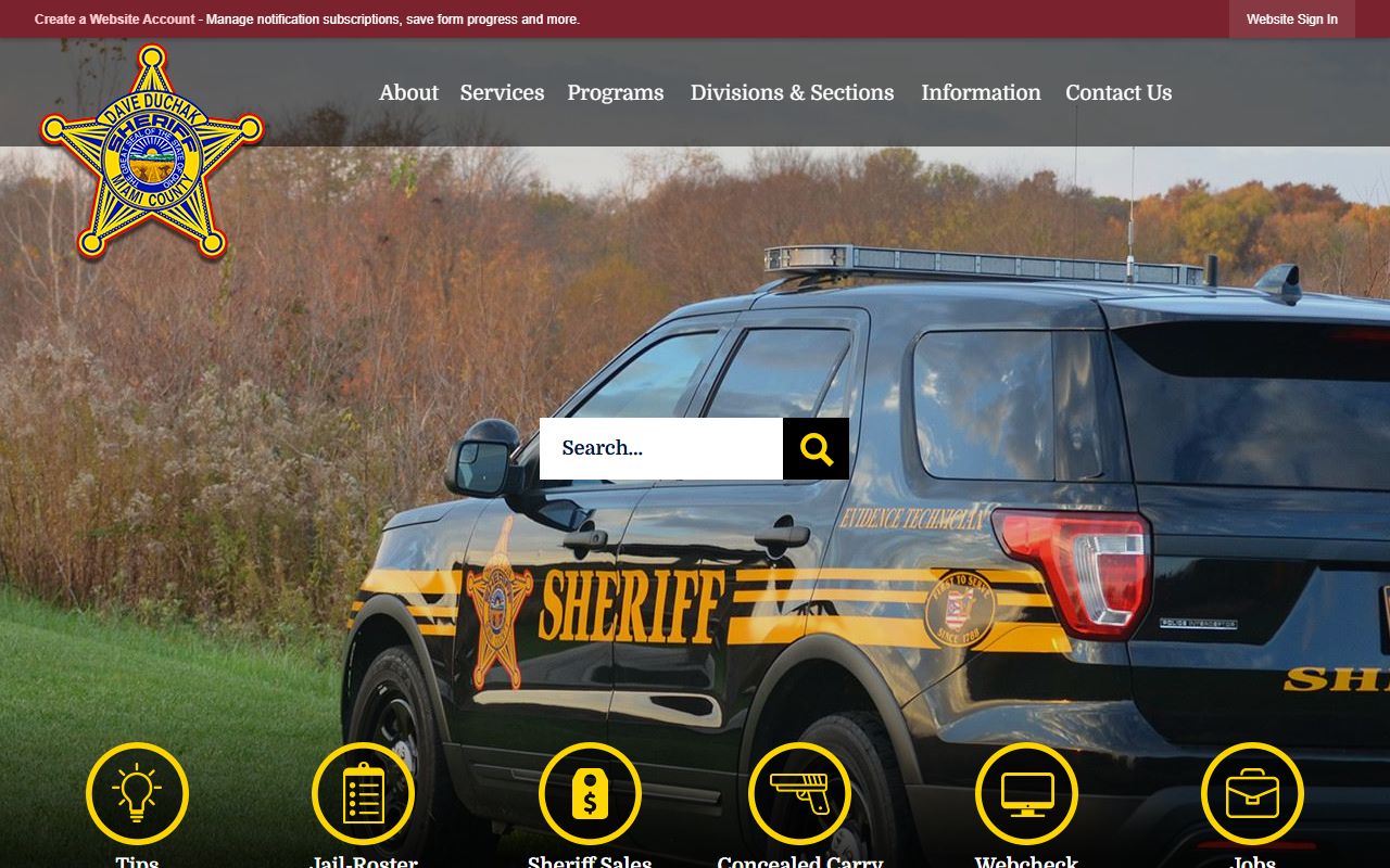 Miami County inmate population sheriff office website