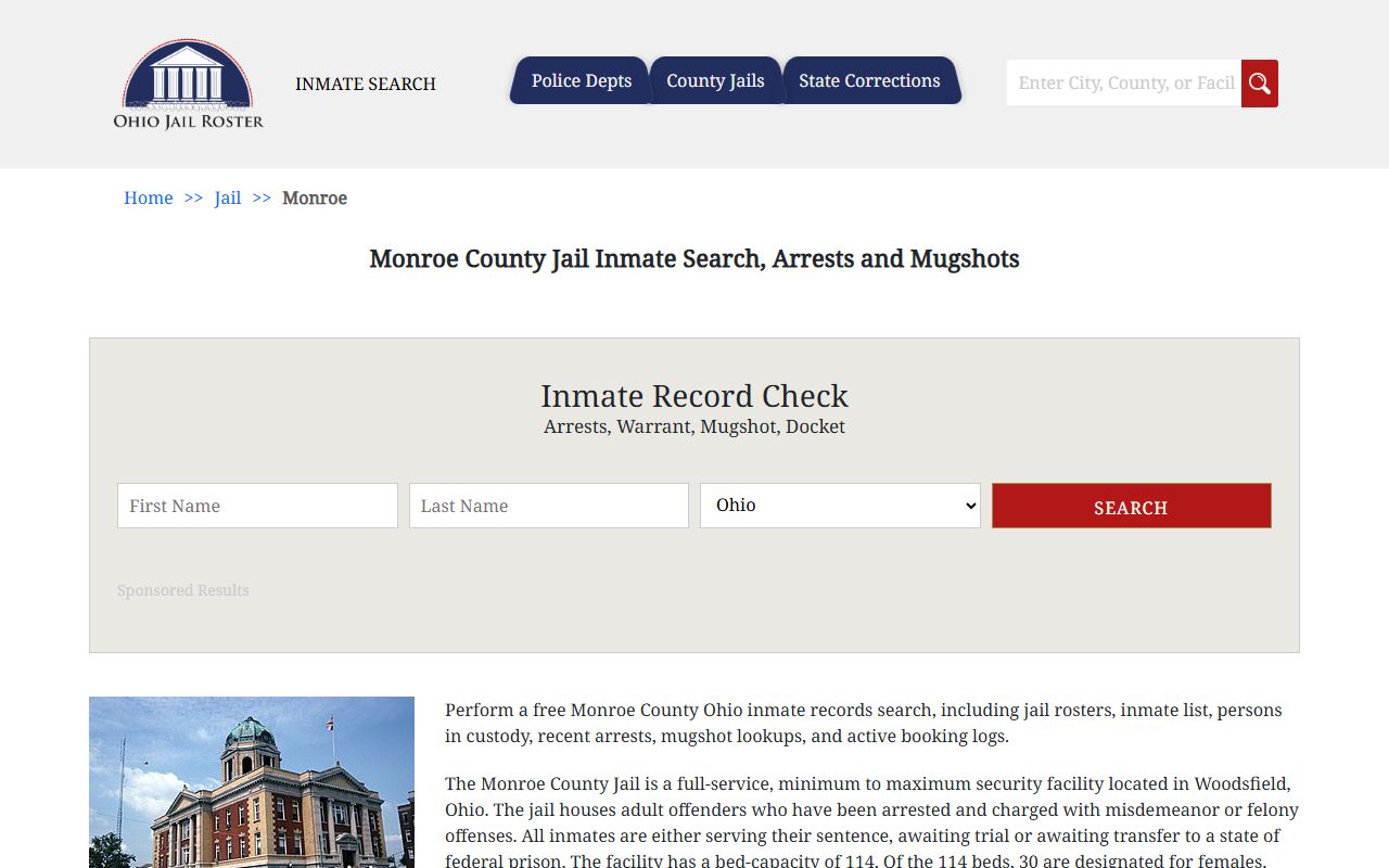 Monroe County inmate population jail roster
