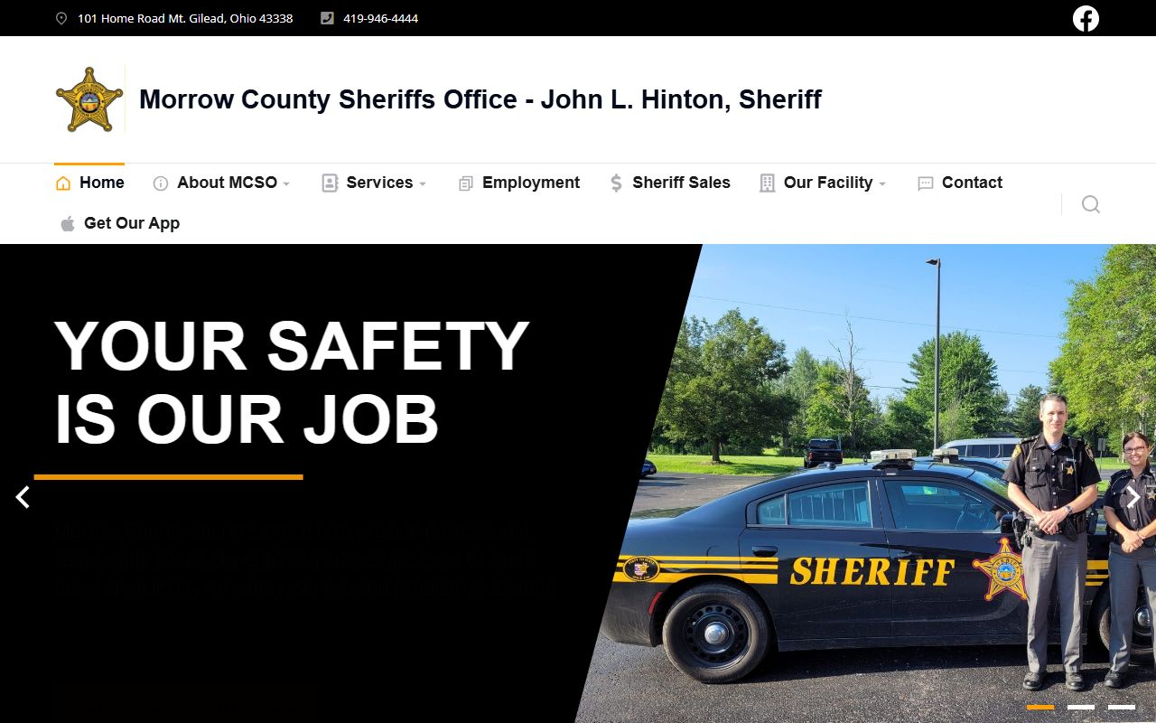 Morrow County inmate population sheriff office homepage