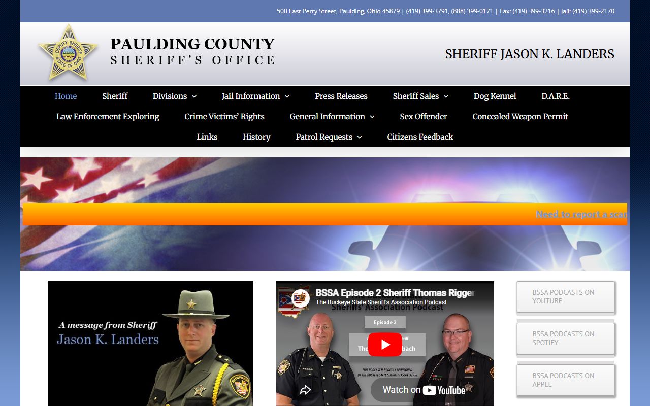 Paulding County inmate population government records page