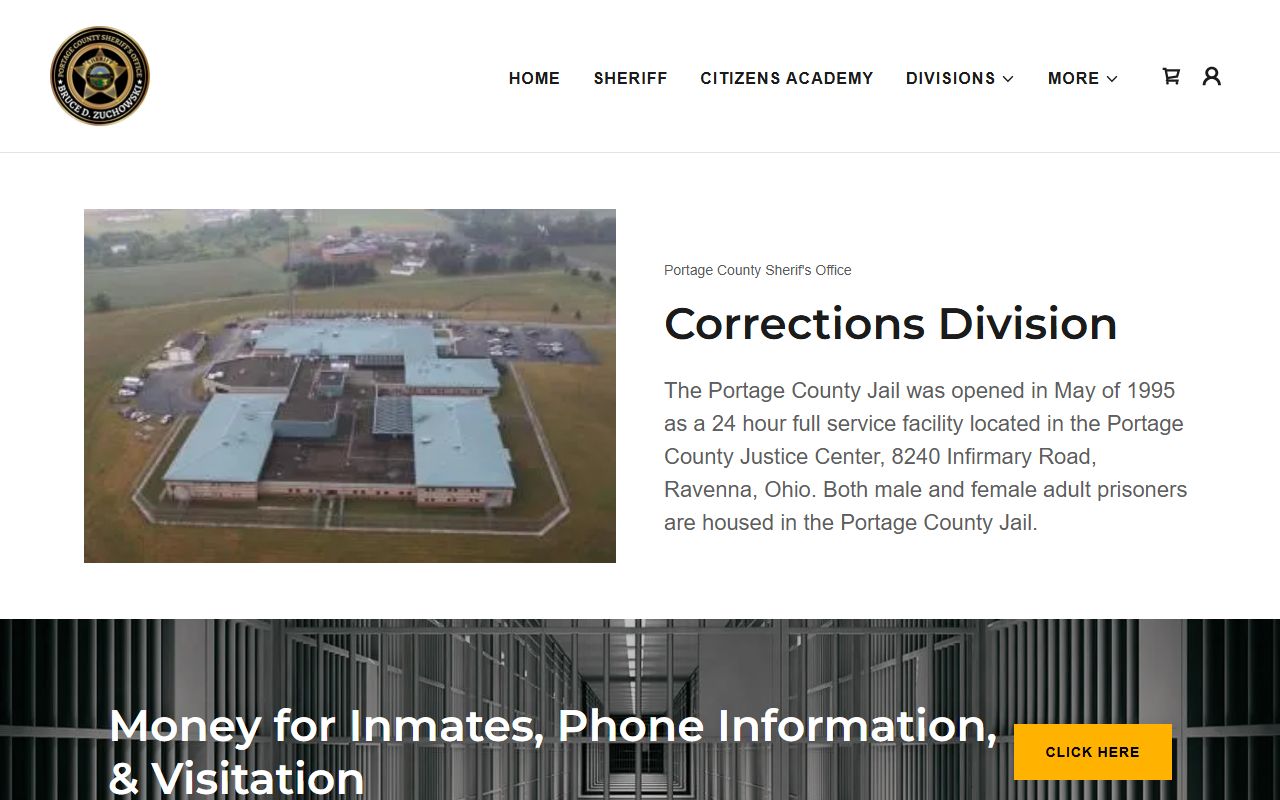Portage County inmate population corrections division page