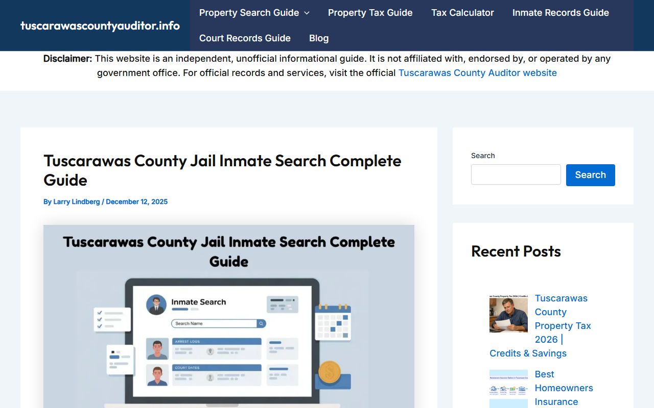 Tuscarawas County inmate population search guide