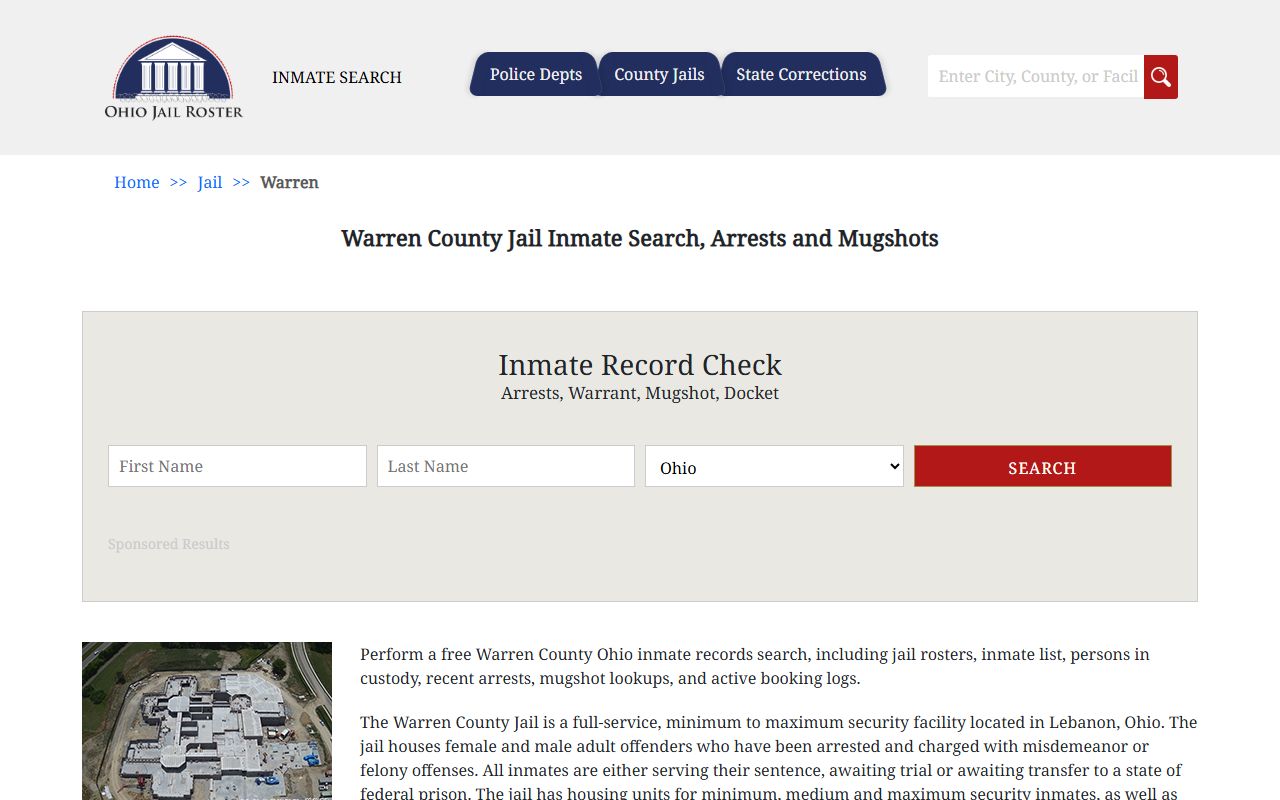 Warren County inmate population jail roster lookup