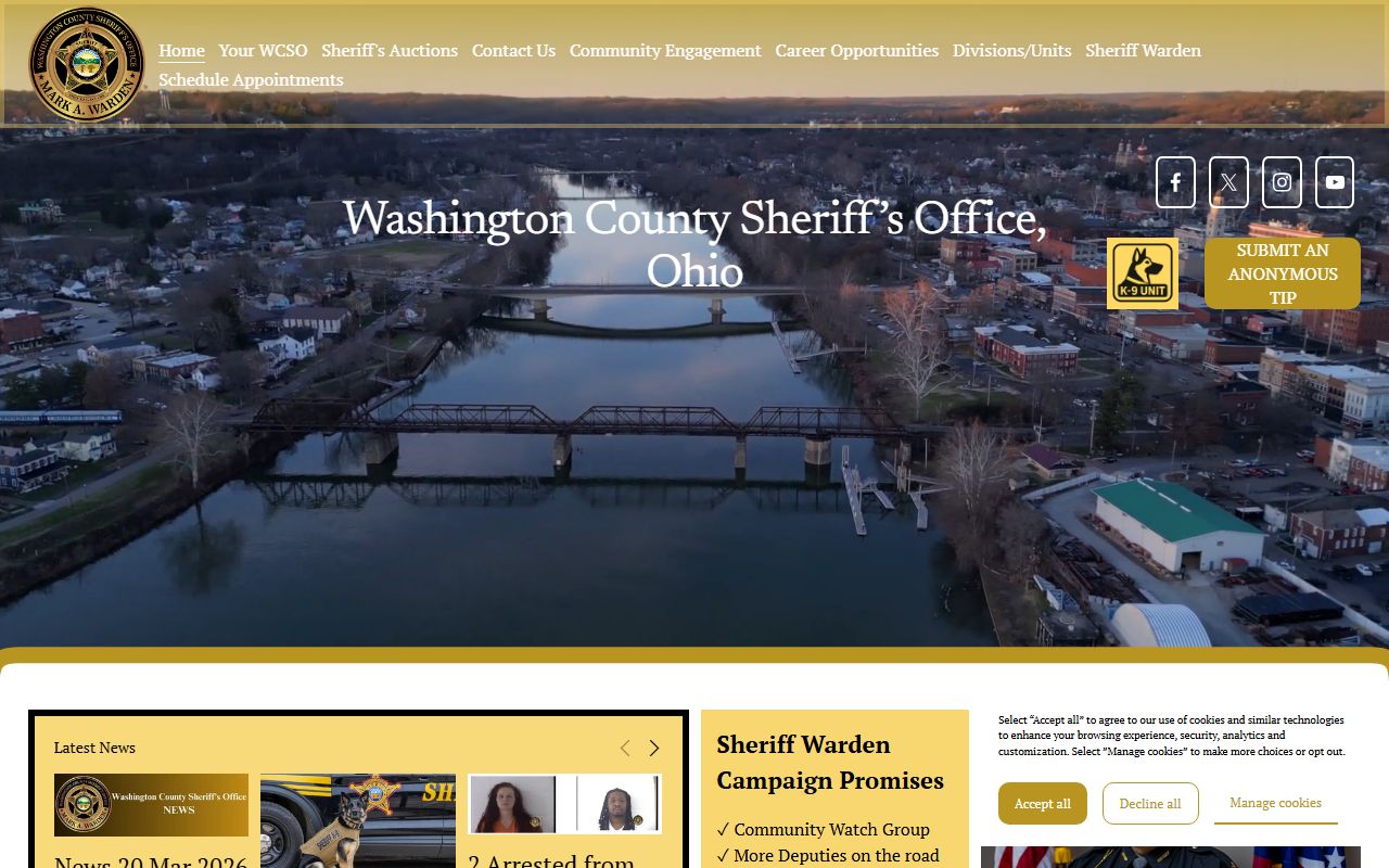 Washington County inmate population sheriff website