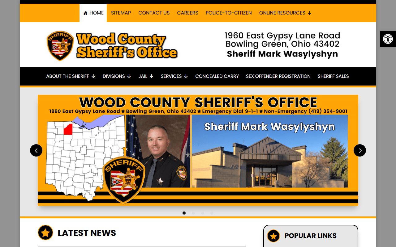 Wood County inmate population sheriff's office website